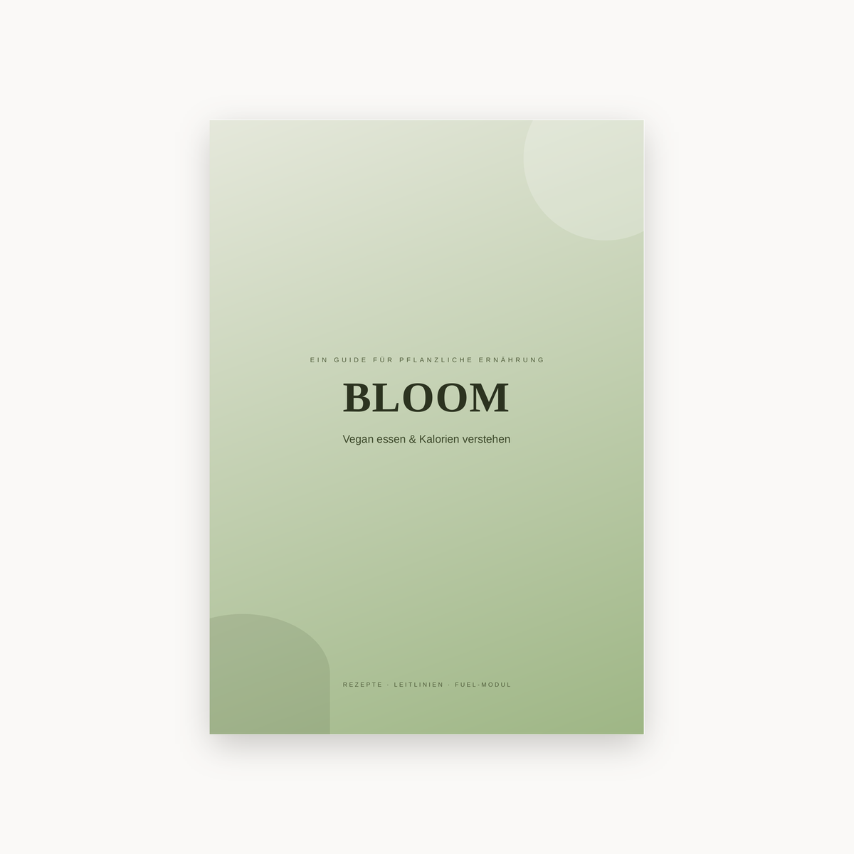 BLOOM – Vegan essen & Kalorien verstehen, PDF-Guide (Cover)